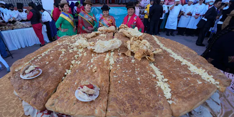 Bolivia siapkan sandwich seberat 380 kilogram untuk pecahkan rekor dunia