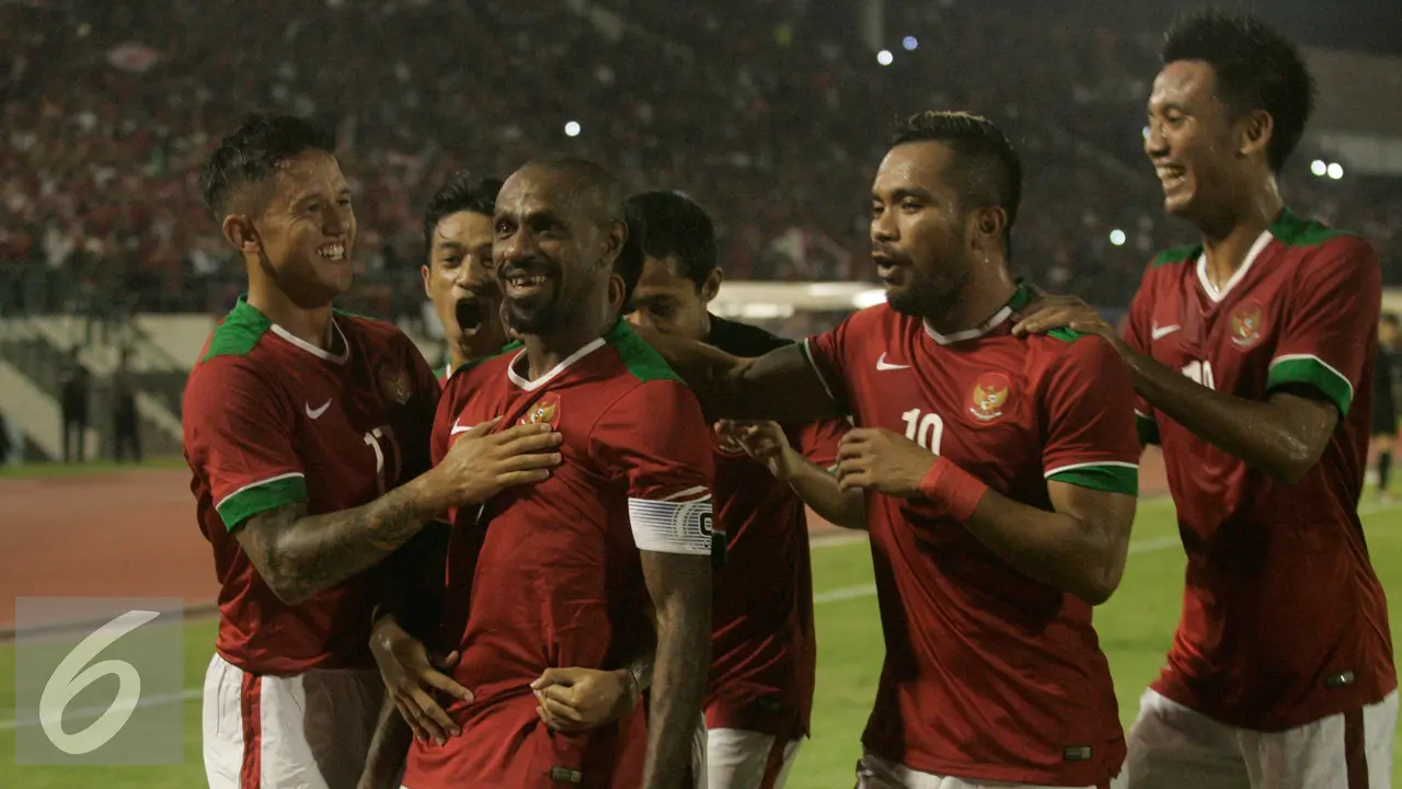 Pemain Timnas saat Indonesia vs Malaysia