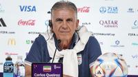 Pelatih Carlos Queiroz menyebut, pemain Iran sangat menantikan duel melawan Timnas Inggris di Piala Dunia 2022. (AFP/Fadel Senna)