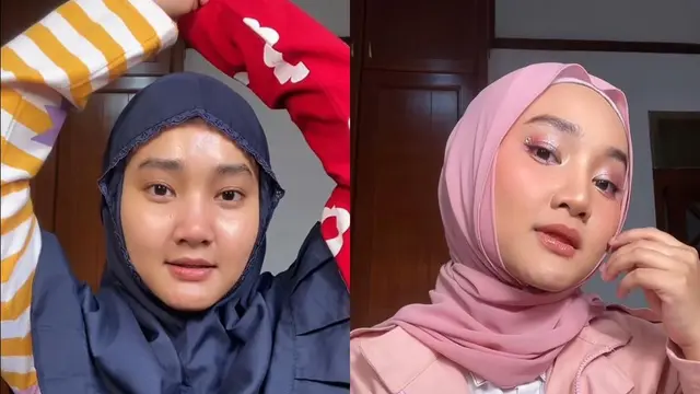 Ikutan Transisi Makeup Challenge, Transformasi Wajah Fatin Shidqia Lubis Sebelum dan Sesudah Pakai Makeup Curi Perhatian