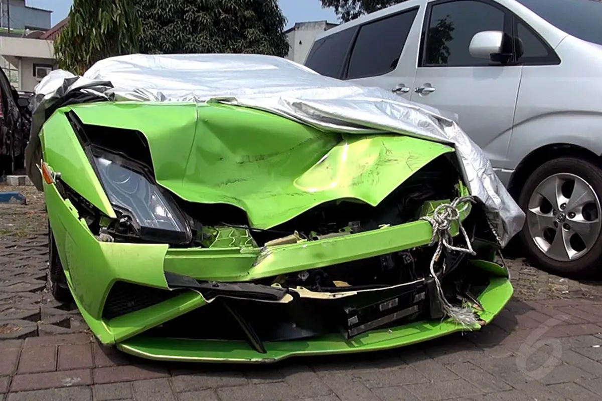 Begini Kondisi Lamborghini Hotman Paris Pasca-Kecelakaan