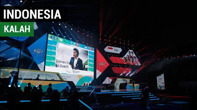 Tim AoV Indonesia menelan kekalahan pada laga perdana eksibisi e-Sports menghadapi Chinese Taipei, Minggu (26/8/2018).