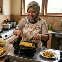 Telur Gulung Isi Sayuran (AI Generated)