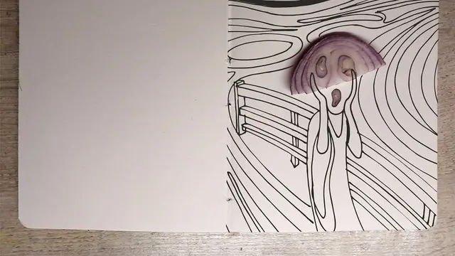6 Karya Sederhana Ini Unik, Padukan Gambar dan Irisan Bawang Merah
