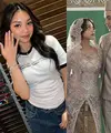 Lihat di sini beberapa potret Naura Ayu pakai kebaya pengantin di serial terbaru Santri Pilihan Bunda.