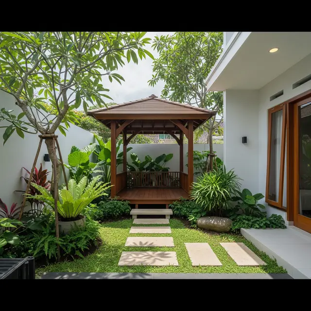9 Desain Taman Belakang Rumah dengan Gazebo, Menciptakan Surga Relaksasi