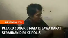 Pelaku penganiayaan dengan mencungkil mata di Kabupaten Bogor, Jawa Barat, akhirnya menyerahkan diri. Pelaku diserahkan pihak keluarga ke Polres Bogor, setelah sempat buron selama sepekan.