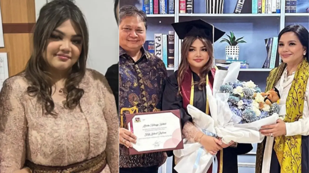 Begini Penampilan Putri Menteri Airlangga Hartarto dan Yanti saat Wisuda SMA