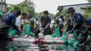 BRI Peduli melaksanakan aktivasi bersih-bersih sungai dan edukasi lingkungan di Tukad Badung yang terletak di Desa Pemogan, Denpasar Selatan, Provinsi Bali.