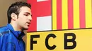 Gelandang Arsenal Cesc Fabregas menghadiri konferensi pers di Nou Camp pada 7 Maret 2011, jelang partai Liga Champions menghadapi Barcelona. AFP PHOTO/Carl de Souza/FILES