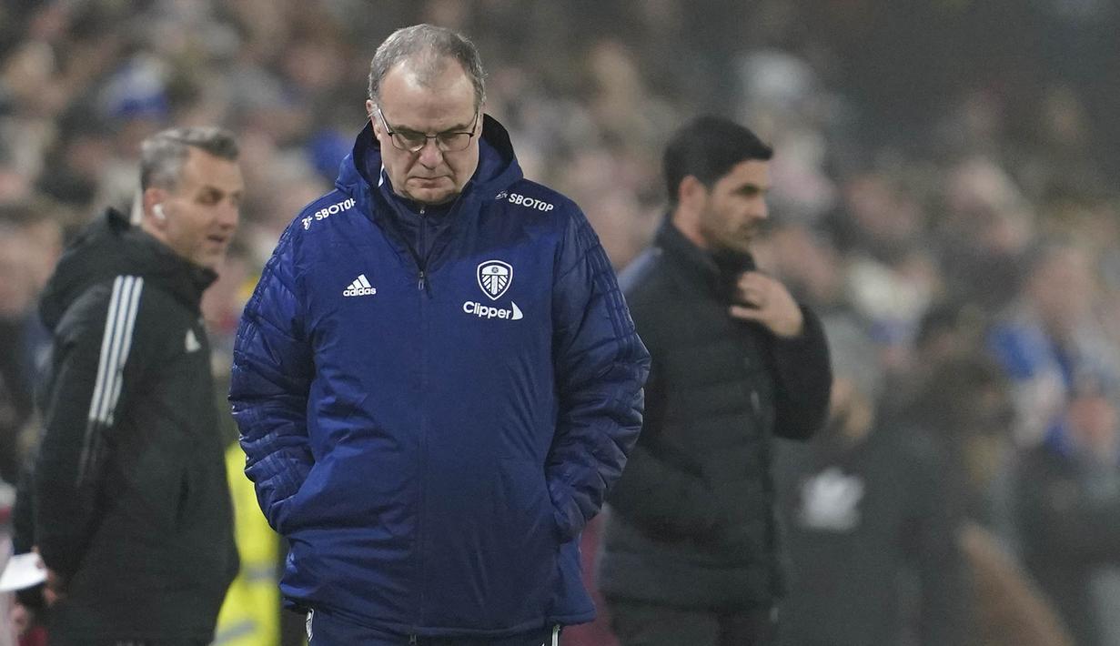 Hasil ini membuat Arsenal bertengger di empat besar klasemen Premier League dengan raihan 32 poin. Sementara, Leeds United berada di posisi ke-16 dengan 16 poin, terpaut lima poin dari Burnley di zona degradasi. (AP/Jon Super)