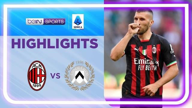 Berita video highlights laga pekan pertama Liga Italia (Serie A) 2022/2023 antara AC Milan melawan Udinese yang berakhir dengan skor 4-2, Sabtu (13/8/2022) malam hari WIB.