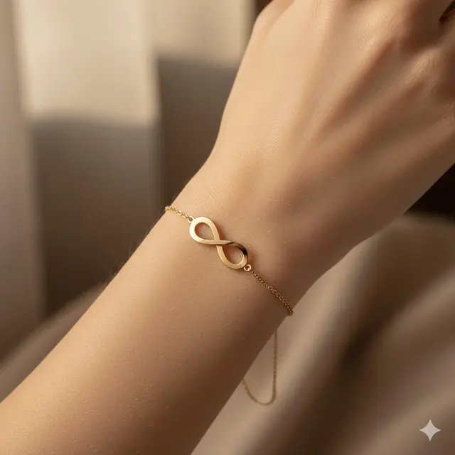 Gelang Emas 18K Kecil Bergaya Modern Vintage