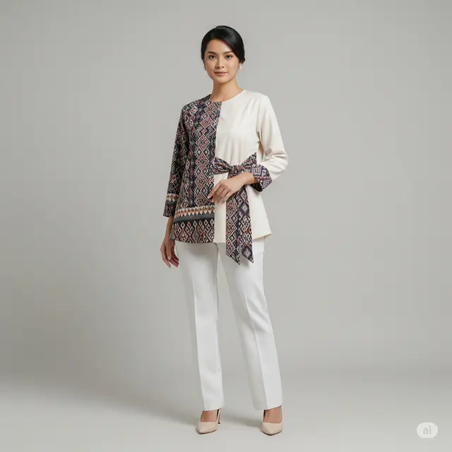 9 Model Baju Tenun Kombinasi Kain Polos, Panduan Lengkap untuk Gaya Etnik Modern