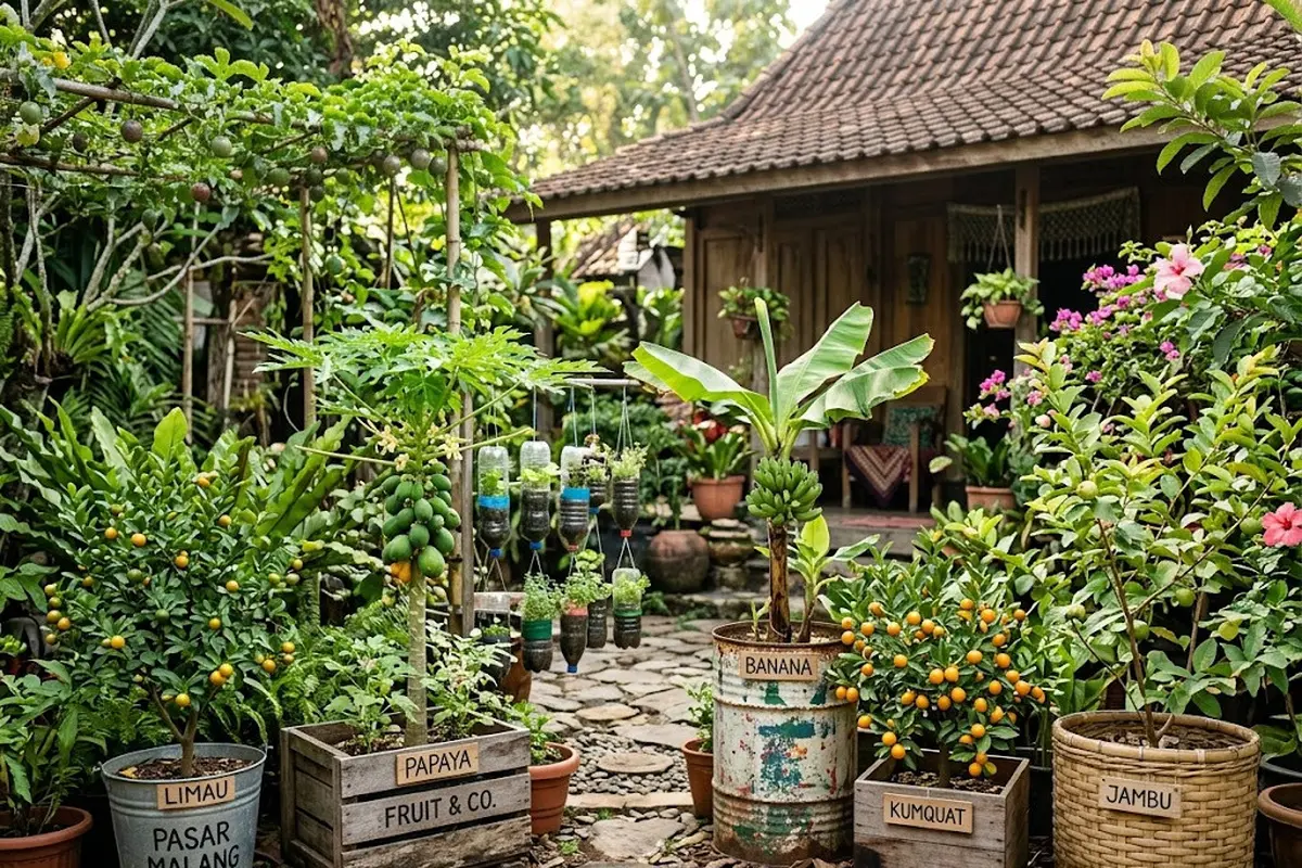 Barang Bekas yang Bisa Dipakai untuk Kebun Pohon Buah Mini Low Budget