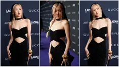 Foto kolase Rose Blackcpink saat menghadiri LACMA Art+Film Gala di Los Angeles County Museum of Art, Los Angeles, California, Amerika Serikat, 5 November 2022. (Michael Tran/Presley Ann/Getty Images for LACMA/AFP)