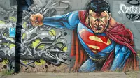 Grafitti Superman di dinding. (Sumber: Pixabay)