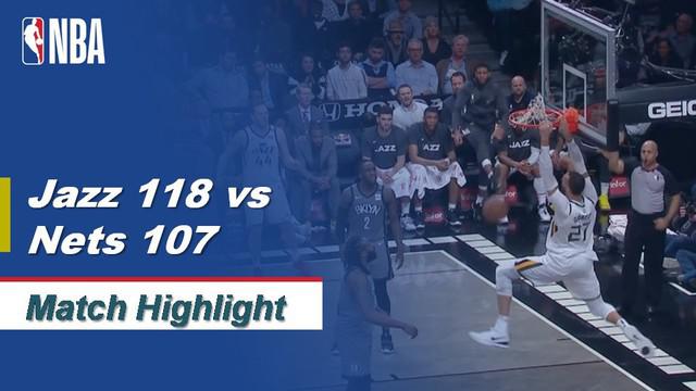 Berita Video Highlights NBA 2019-2020, Utah Jazz Vs Brooklyn Nets 118-107
