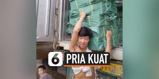 VIDEO: Pria Ini Sanggup Angkut 12 Ton Barang Dengan Bahu