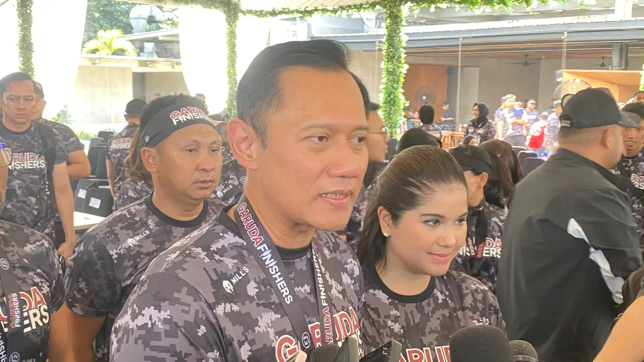 Menteri Koordinator Bidang Infrastruktur dan Pembangunan Kewilayahan, Agus Harimurti Yudhoyono (AHY) di acara Garuda Finisher di Kawasan Gelora Bung Karno, Minggu (26/7/2026) (Liputan6.com/Rifqy Alief Abiyya)