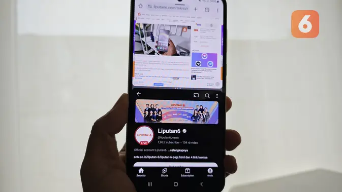 <p>Fitur Split Screen di Samsung Galaxy A55. Liputan6.com/Iskandar</p>