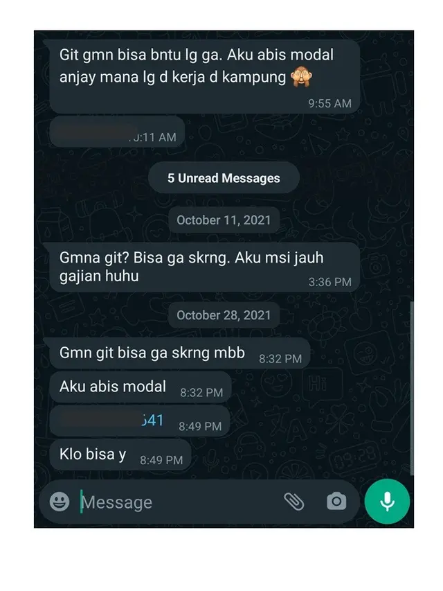 7 Chat Alasan Orang saat Pinjam Duit Ini Bikin Geleng Kepala