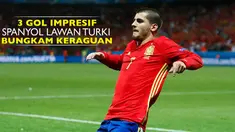 Spanyol berhasil mengalahkan Turki dengan skor telak 3-0 pada laga kedua Grup D Piala Eropa 2016 yang berlangsung di Allianz Riviera, Nice, Sabtu (18/6/2016) dini hari WIB. 