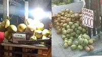 Promosi absurd jualan buah (Sumber: Twitter/nocontextwarung/Instagram/humorsantuy)
