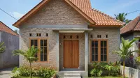 Desain Rumah Sederhana Budget Rp 100 Juta dengan Teras Kecil. Gemini