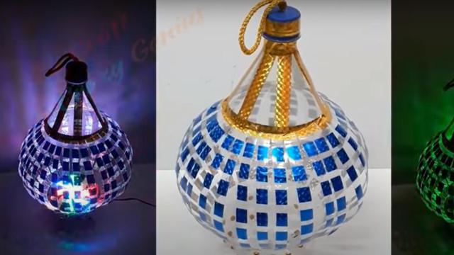 Cara membuat lampion sederhana dari botol bekas simpel
