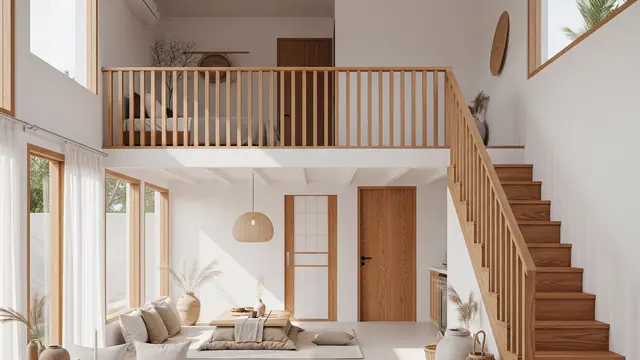 Desain Mezzanine Bergaya Japandi (Jepang-Skandinavia)