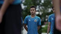 Sani Rizki Fauzi saat mengikuti latihan Timnas Indonesia. (Istimewa)