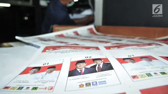 Pencetakan Perdana Surat Suara Pilpres 2019