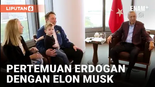 VIDEO: Bertemu Presiden Turki Recep Tayyip Erdogan, Elon Musk Gendong Putra Bungsunya