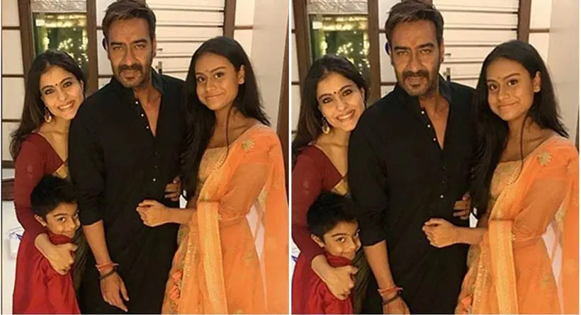 Kajol dan Ajay Devgn bersama dua anaknya, Nysa dan Yug. (Instagram)