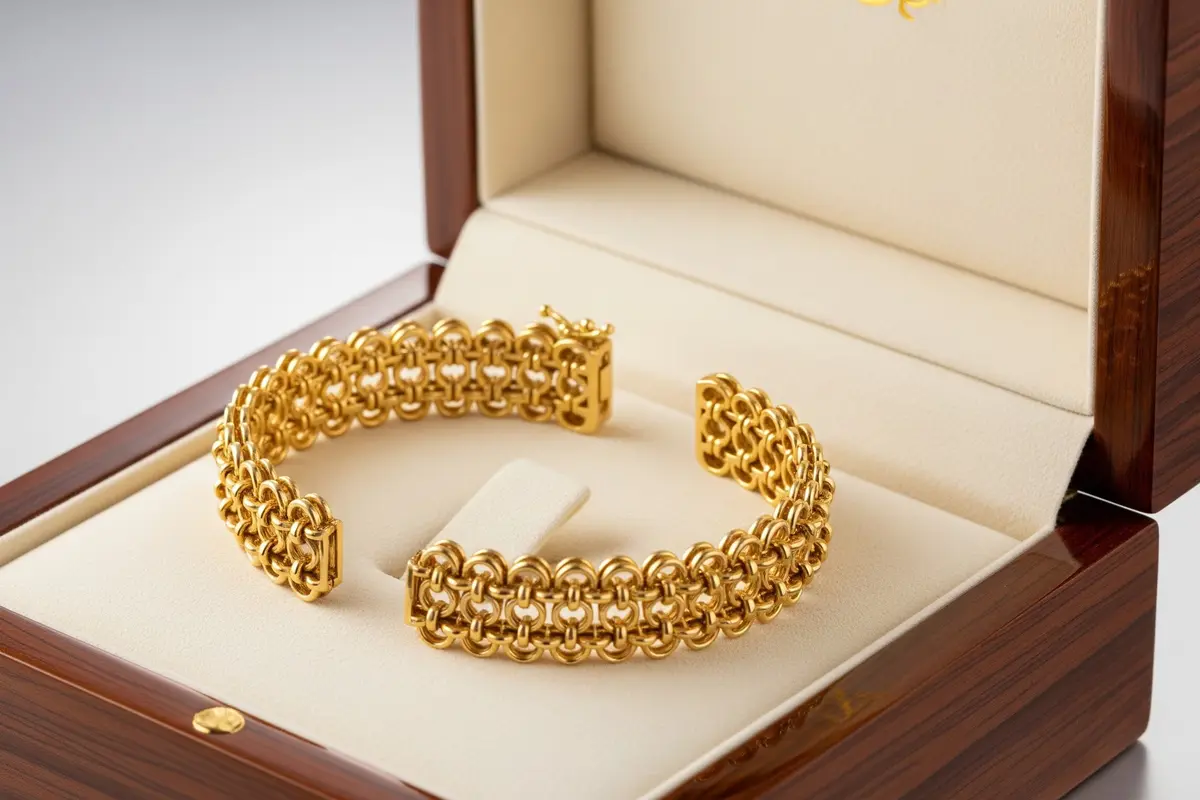 Model Gelang Emas Motif Cincin Sambung