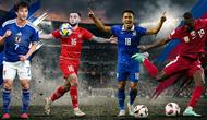 Kiri ke kanan: Kaoru Mitoma (Jepang), Calvin Verdonk (Indonesia), Chanatip Songkrasin (Thailand), dan Almoez Ali (Qatar) bakal jadi andalan timnas masing-masing pada persaingan Grup F Piala Asia 2026. (Gemini/Bola.com)