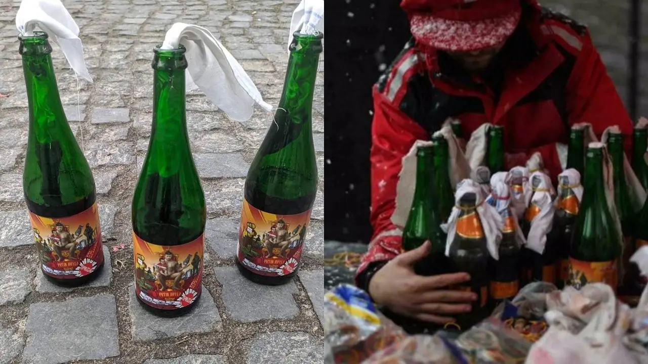Pabrik Bir Ukraina Produksi Bom Molotov