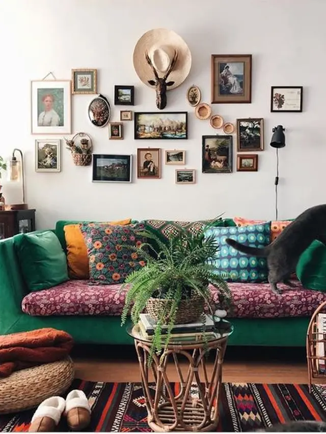 Desain Interior Rumah Jungalow di Ruang Tamu