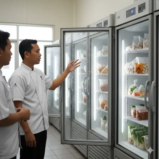 Cara memilih freezer untuk bisnis makanan (Foto: Gemini AI)