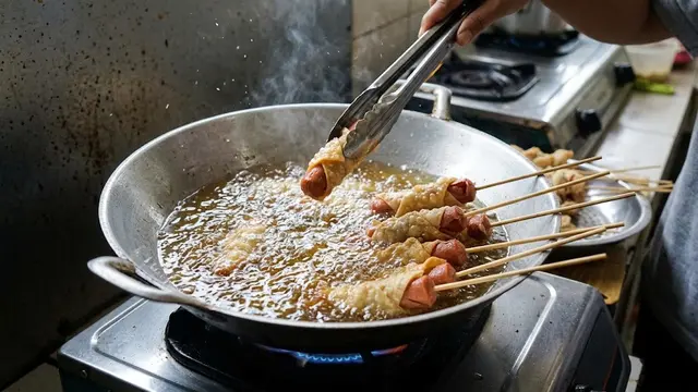 Resep Sate Pangsit Sosis Renyah yang Anti Gagal