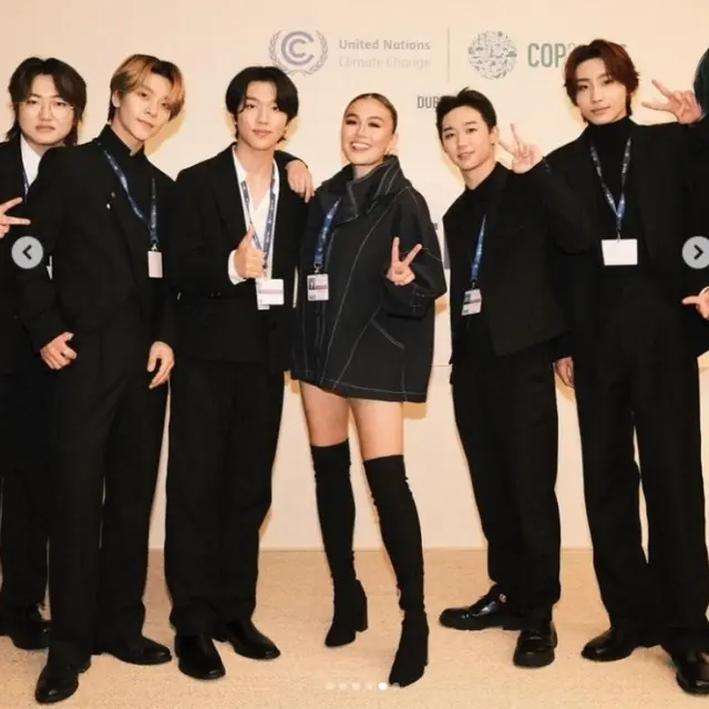 Agnez Mo Tampil Elegan dengan Gaun Batik di COP28 UAE Dubai .  foto: Instagram @agnezmo