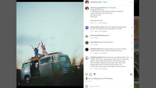 Kumpulan Potret Cantik Mikha Tambayong Berpose dengan Mobil Klasik (@miktambayong/Instagram)