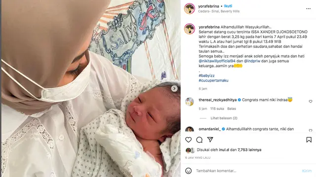 Ini Dia Nama Lengkap Putra Pertama Nikita Willy dan Indra Priawan