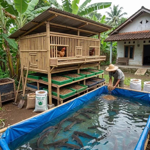 Ide Usaha Ternak Ayam dan Ikan Terpadu Satu Lahan
