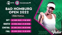 Link Live Streaming WTA 250 Bad Homburg Open 2022 di Vidio, 22-25 Juni 2022. (Sumber : dok. vidio.com)