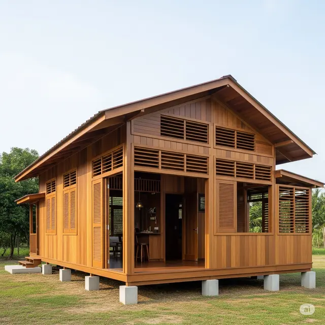 Rumah Kayu Minimalis