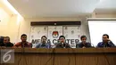 Suasana konfrensi pers KPU terkait penutupan pendaftaran calon bupati & wakil bupati di 7 Kabupaten, Jakarta, Selasa (11/8/2015). (Liputan6.com/Faizal Fanani)