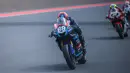 <p>Pembalap Yamaha Racing Indonesia, Wahyu Nugroho memacu motornya saat Race 1 SS600 Asia Road Racing Championship (ARRC) Mandalika 2025 di Sirkuit Internasional Mandalika, Lombok, Nusa Tenggara Barat, Sabtu (30/08/2025). (Bola.com/Bagaskara Lazuardi)</p>