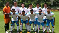 Skuat Badak Lampung FC sedang berlatih di Kabupaten Boyolali. (Bola.com/Vincentius Atmaja)